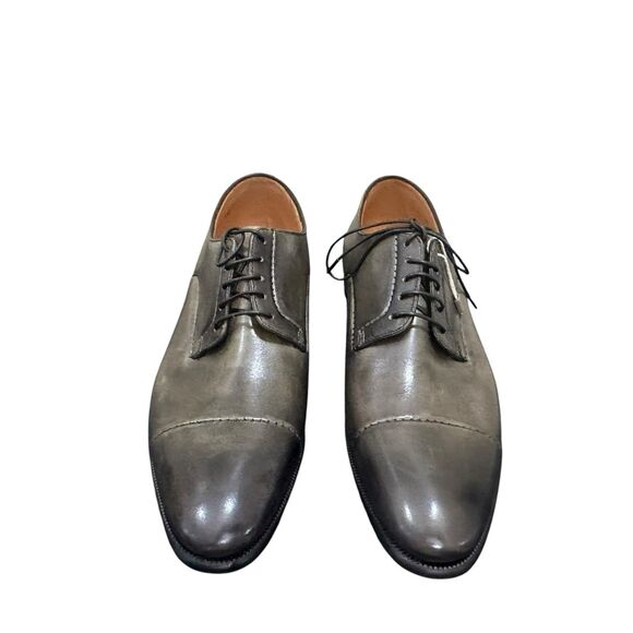 RRP€432 FABI Leather Lace-up Shoes US7 UK6 EU40 Green Flat Made in Italy main image 6
